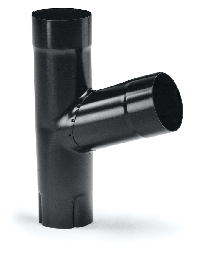 SIBA Y aansluitstuk antraciet Ral 7021 90mm/70°